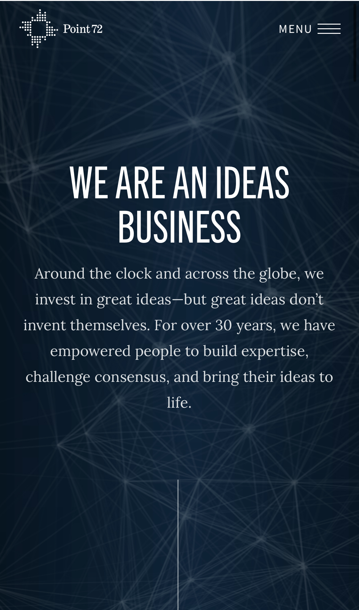 Point72 Homepage Screen